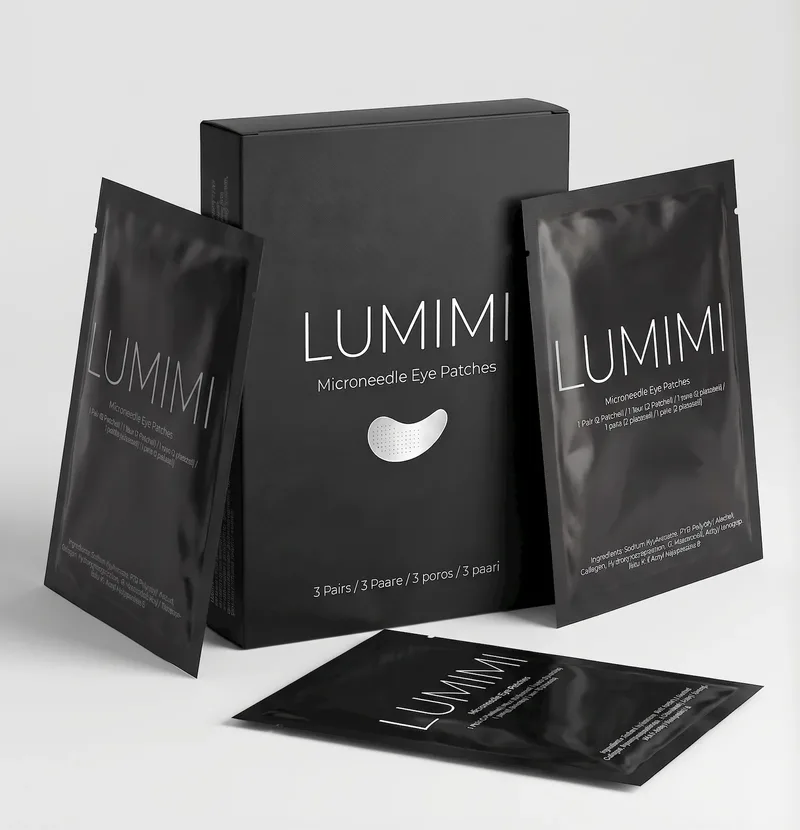 Mikrojehličkové oční polštářky LUMIMI s peptidy