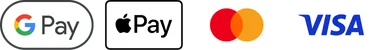 Visa, Mastercard, Apple Pay, Google Pay