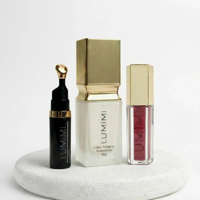Color changing foundation + Universal concealer + Lip gloss lumimicosmetics.com 3