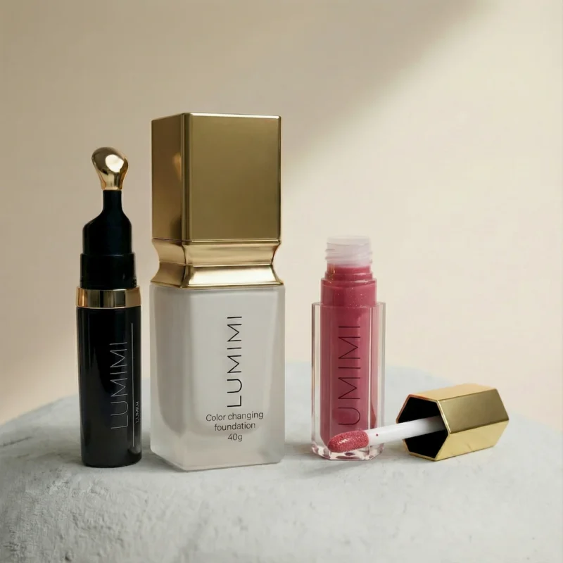 Color changing foundation + Universal concealer + Lip gloss lumimicosmetics.com