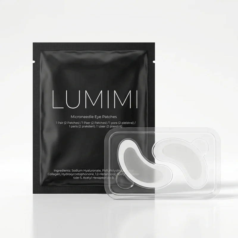 LUMIMI microneedle eye patch with peptides lumimicosmetics.com